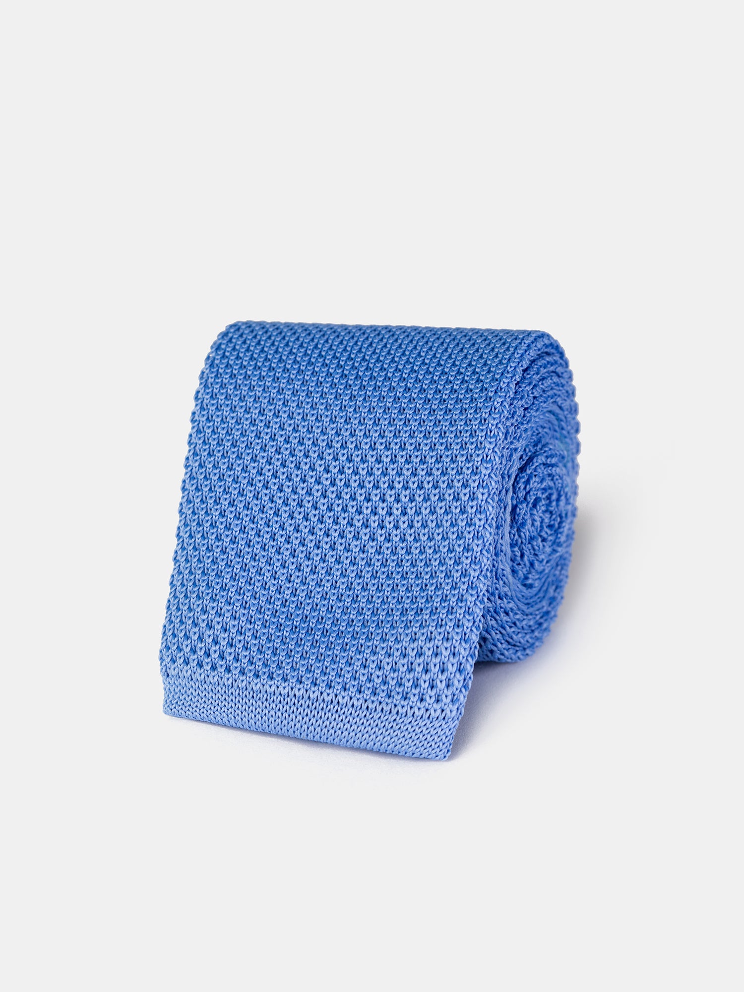 Sky-Blue Knitted Tie 6cm