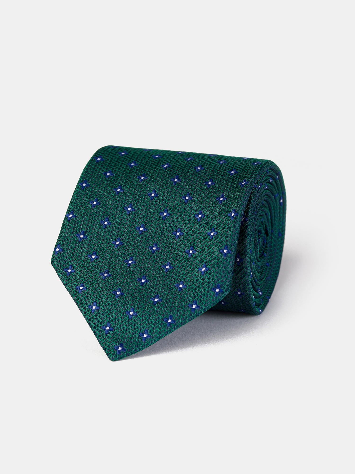 Green Printed Tie 9cm