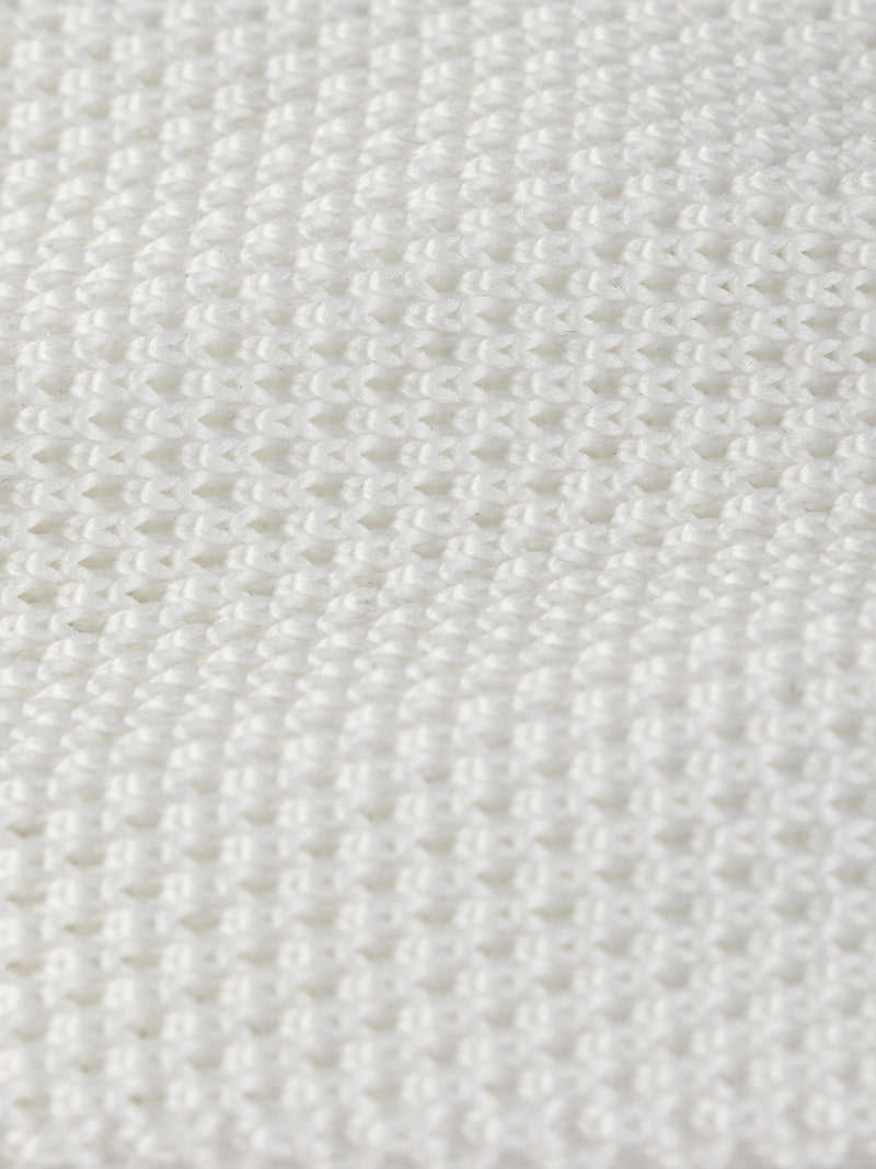White Knitted Tie 6cm