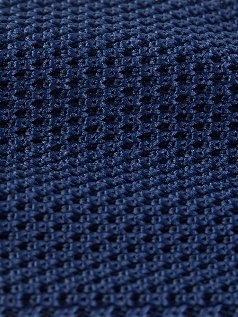 Navy Knitted Tie 6cm