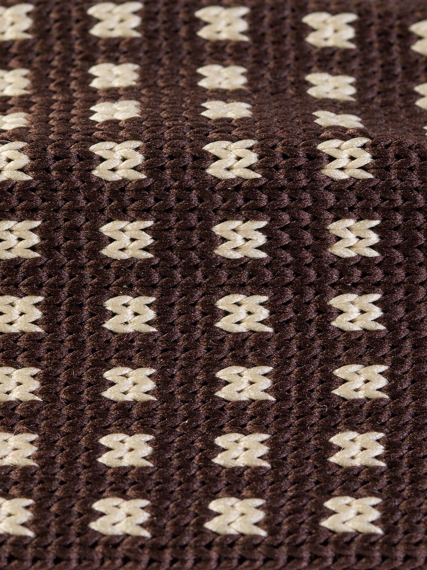Brown Houndstooth Knitted Tie 6cm