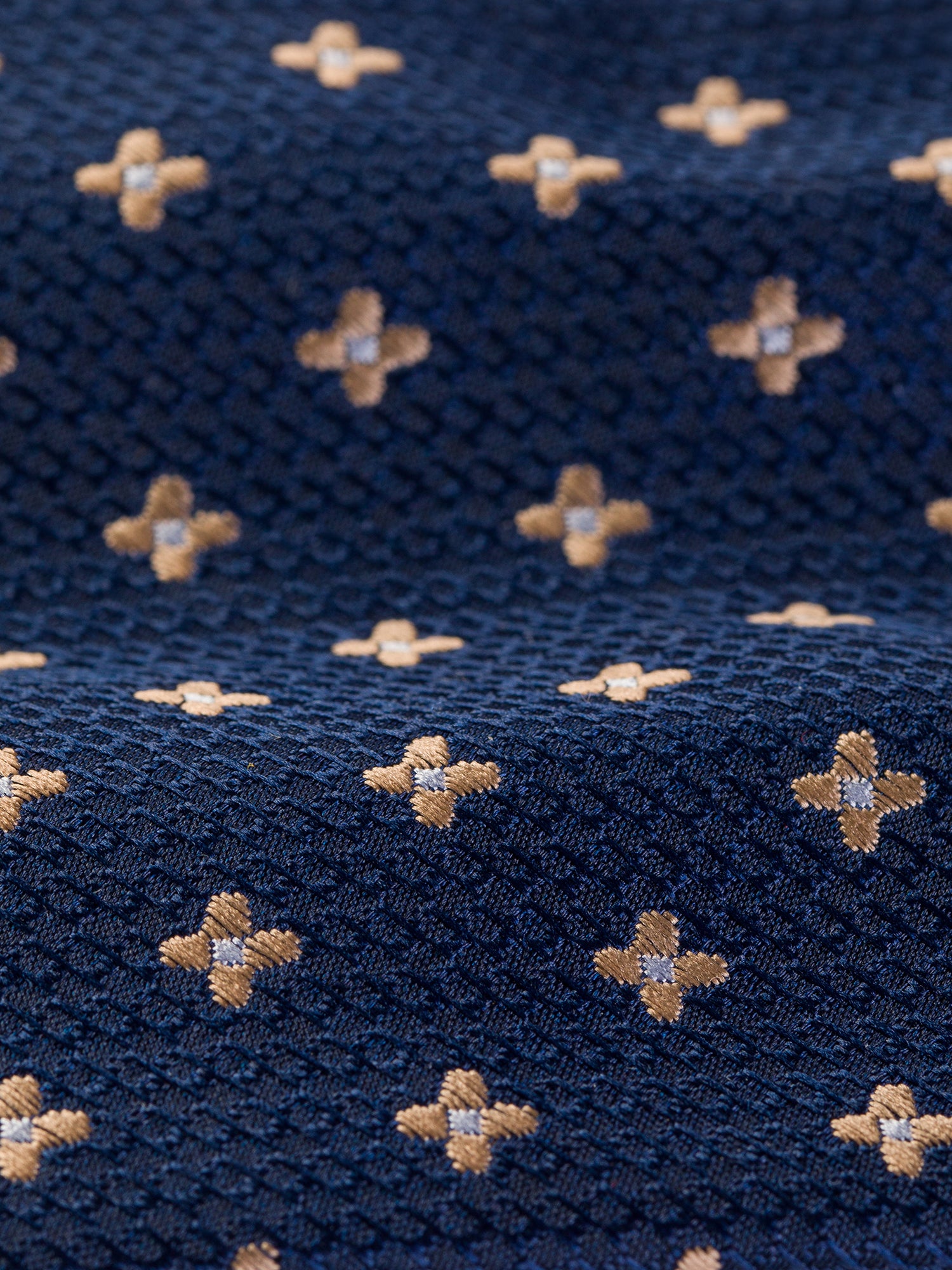 Navy Printed Tie 9cm