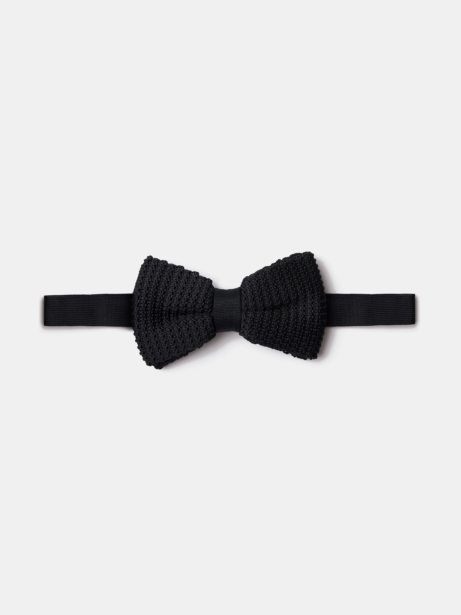 Black Knitted Bow Tie
