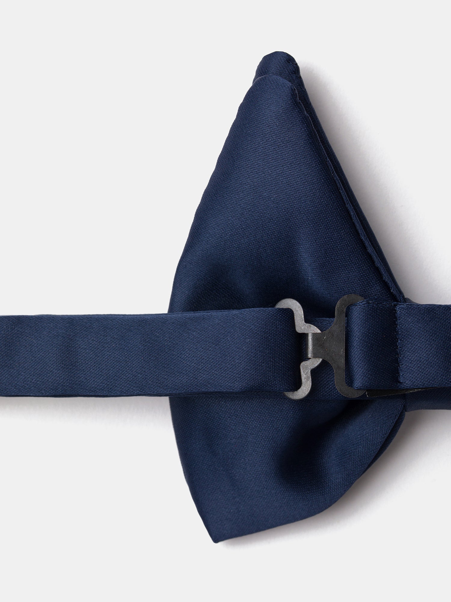 Navy Satin Butterfly Bow Tie