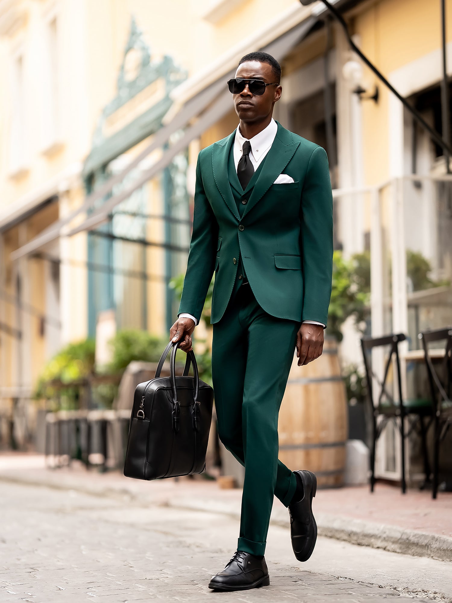 Green Slim-Fit Suit 3-Piece