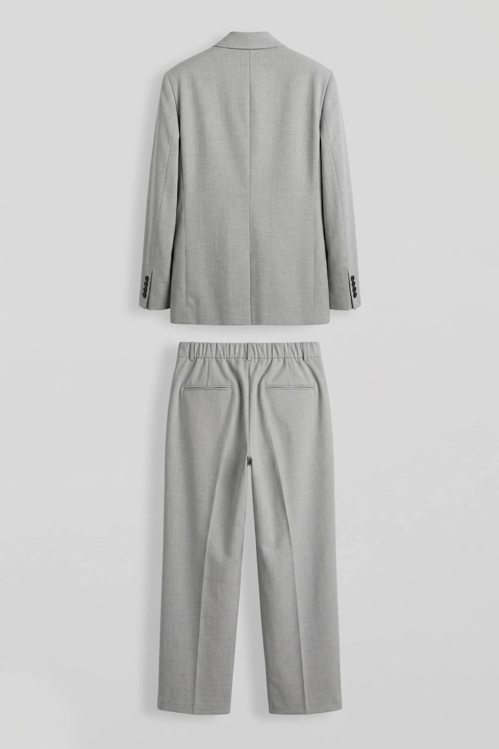 Light Grey Double Breasted Oversized Suit 2-Piece