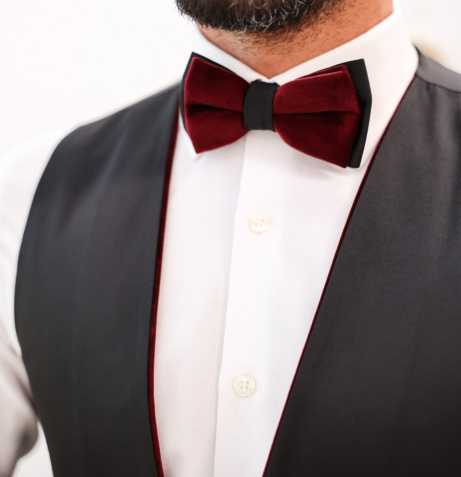 Bordeaux Velvet Slim-Fit Tuxedo 3-Piece