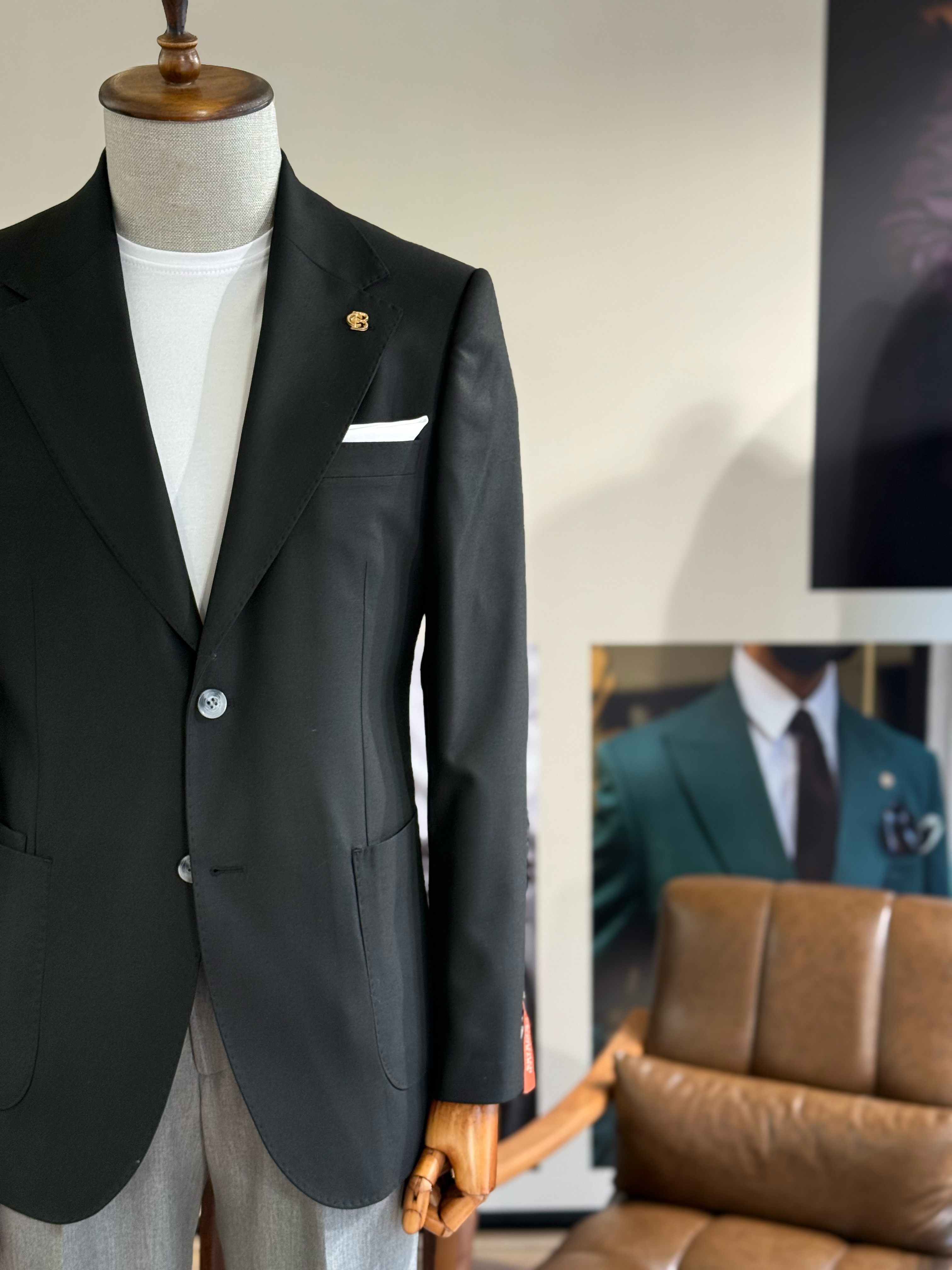 Black Single Breasted Blazer