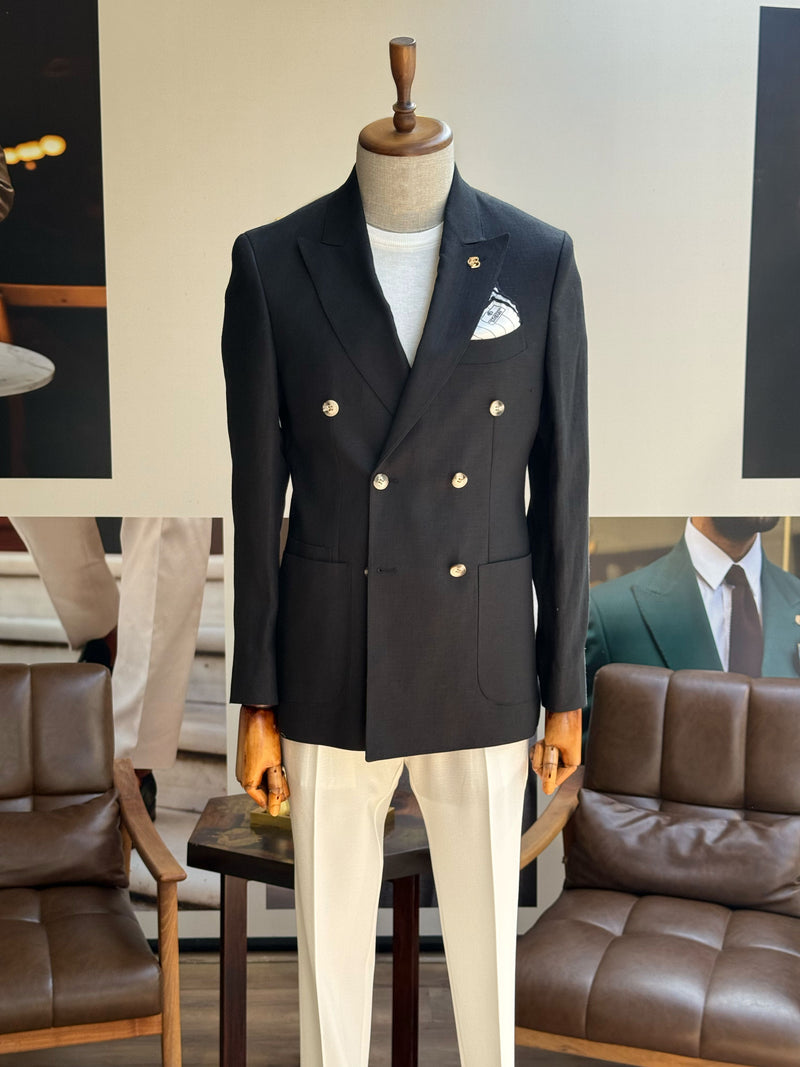 Black Double Breasted Blazer