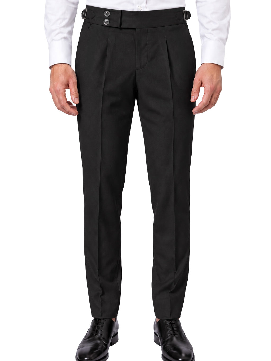 Black High Waist Slim-Fit Pants