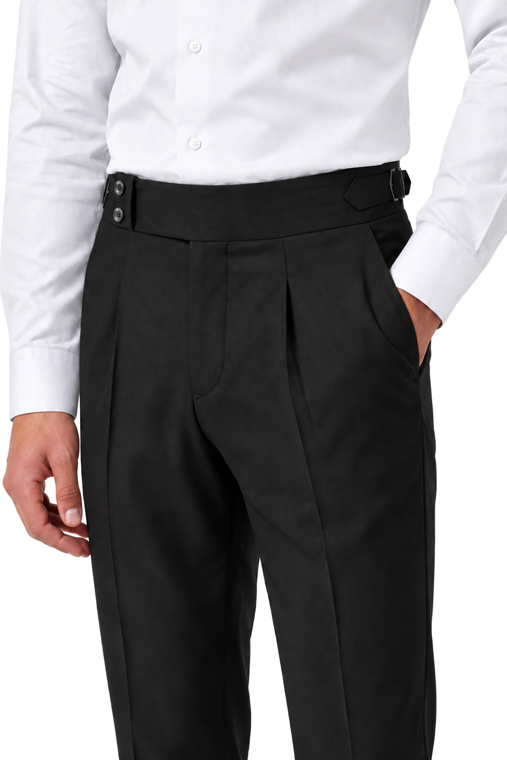 Black High Waist Slim-Fit Pants