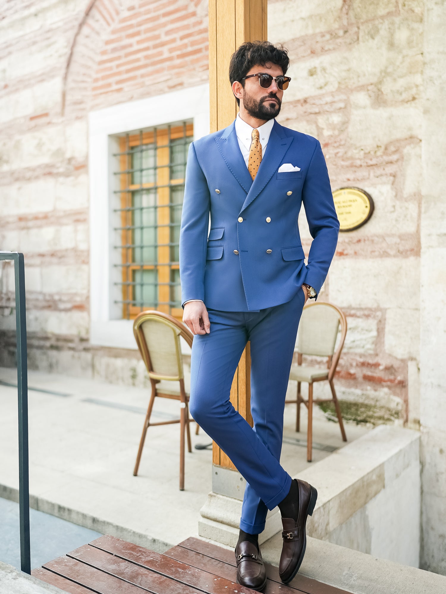 Navy Double Breasted Suit 2-Piece