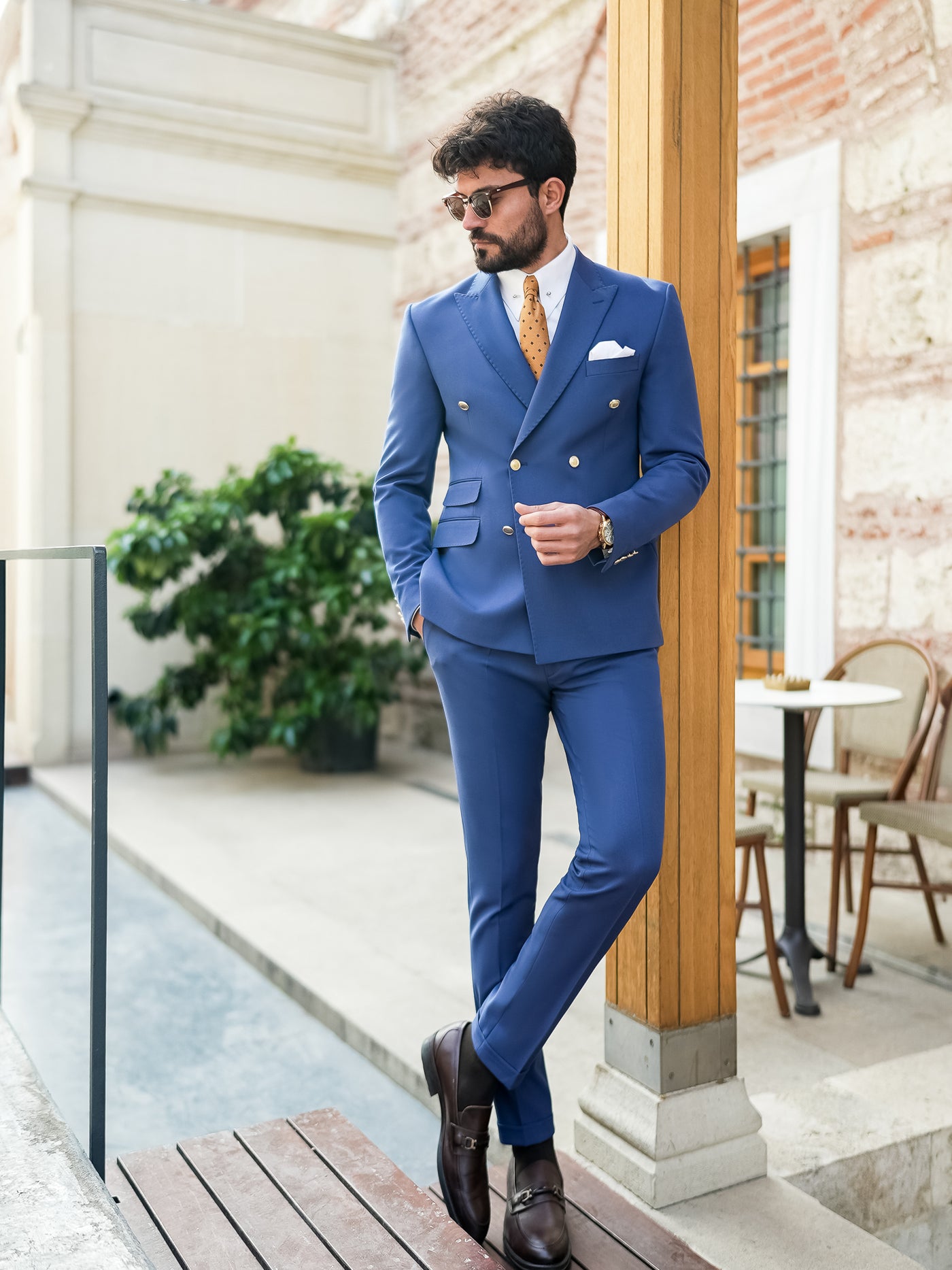 Navy Double Breasted Suit 2-Piece