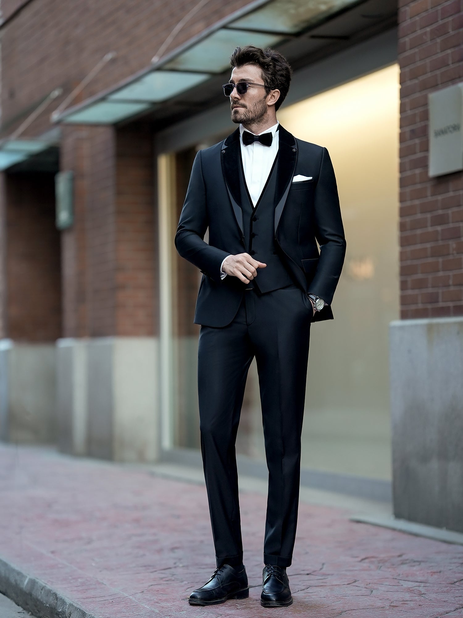 Black Slim-Fit Tuxedo 3-Piece