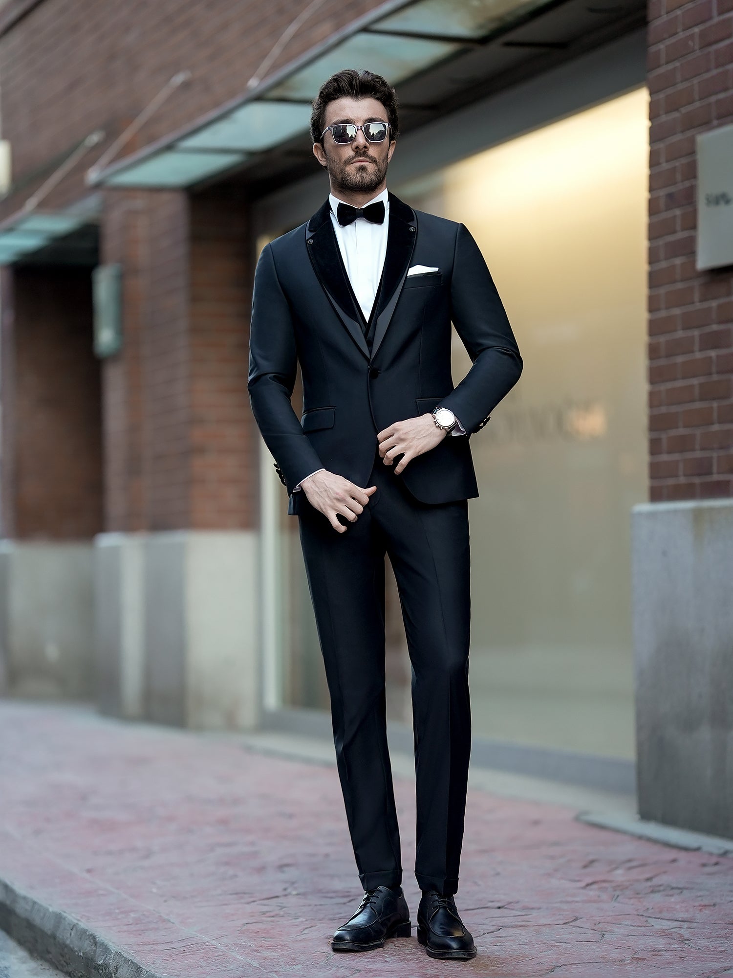 Black Slim-Fit Tuxedo 3-Piece