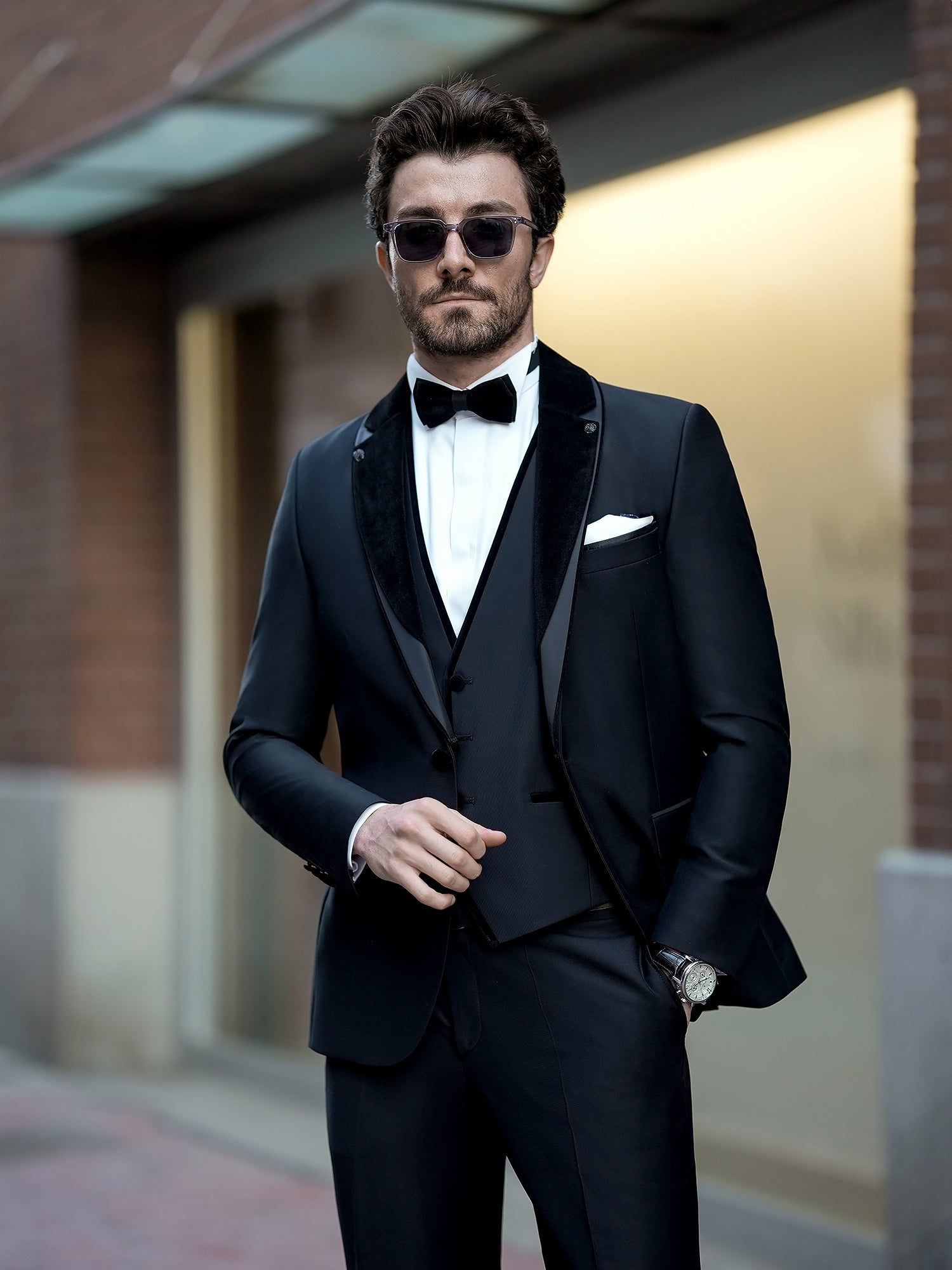 Black Slim-Fit Tuxedo 3-Piece