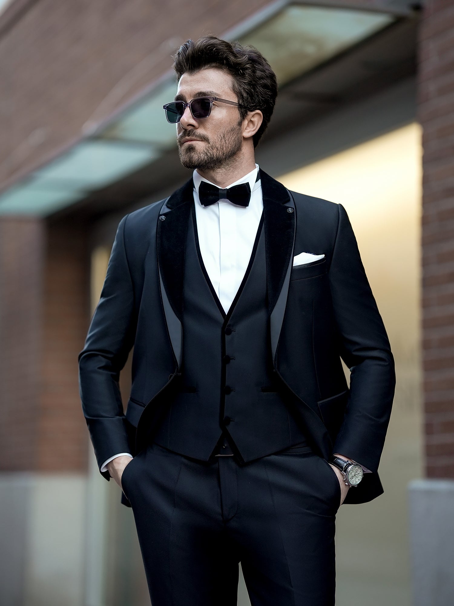 Black Slim-Fit Tuxedo 3-Piece