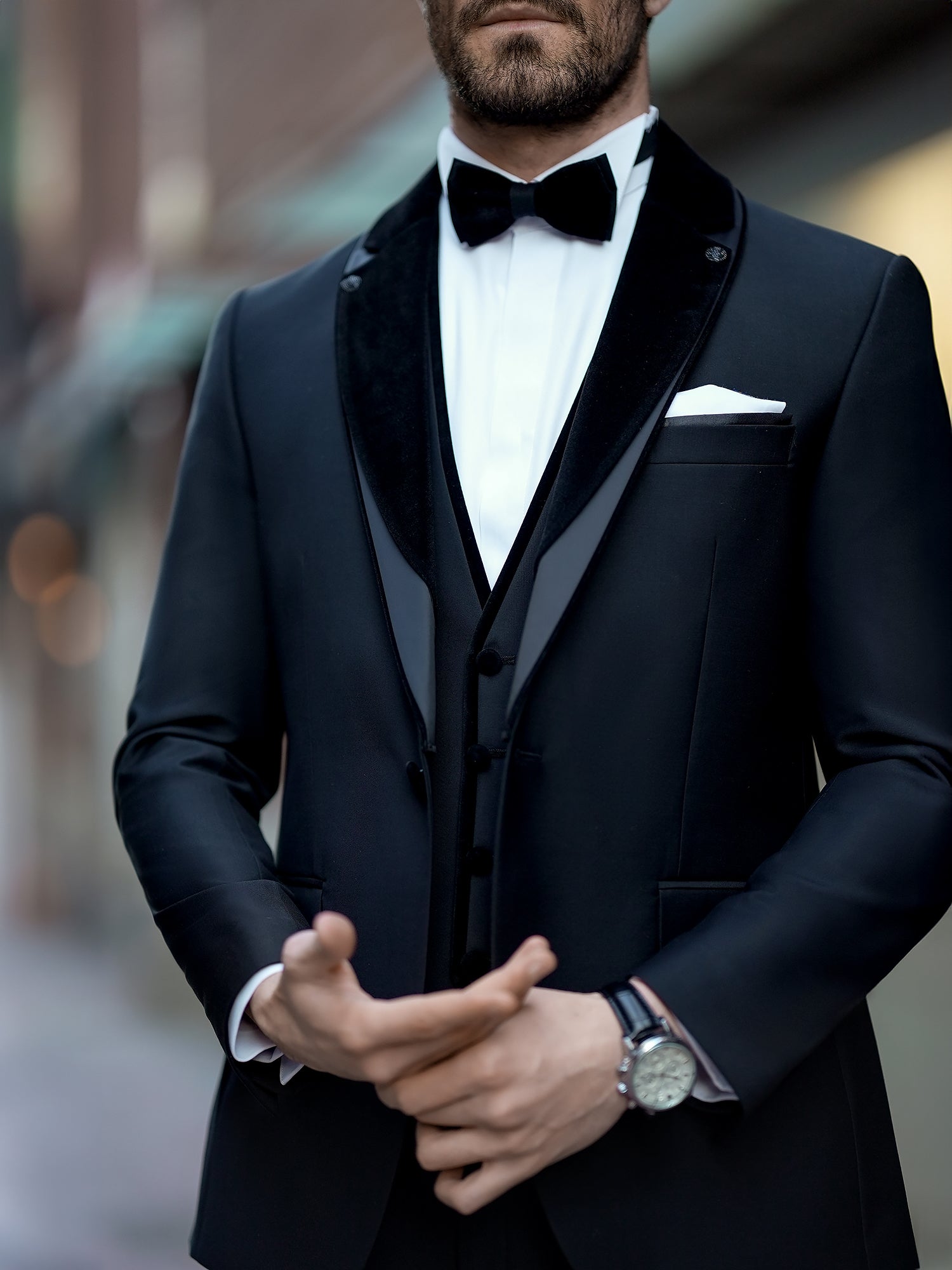 Black Slim-Fit Tuxedo 3-Piece