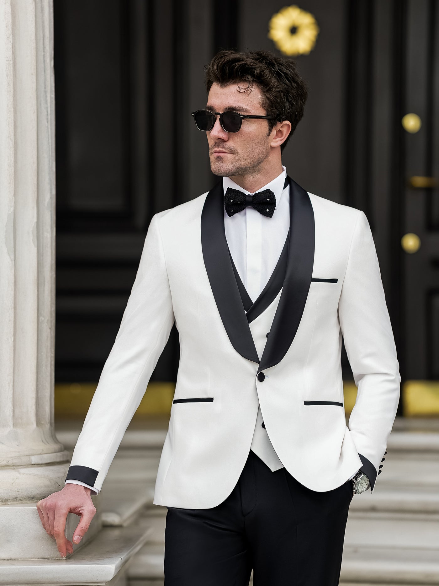 White Slim-Fit Tuxedo 3-Piece