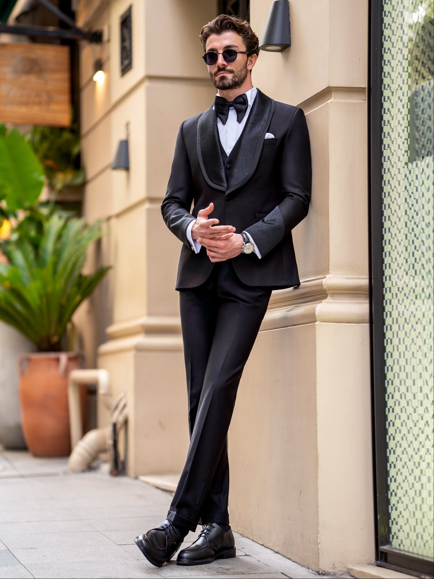 Black Slim-Fit Tuxedo 3-Piece