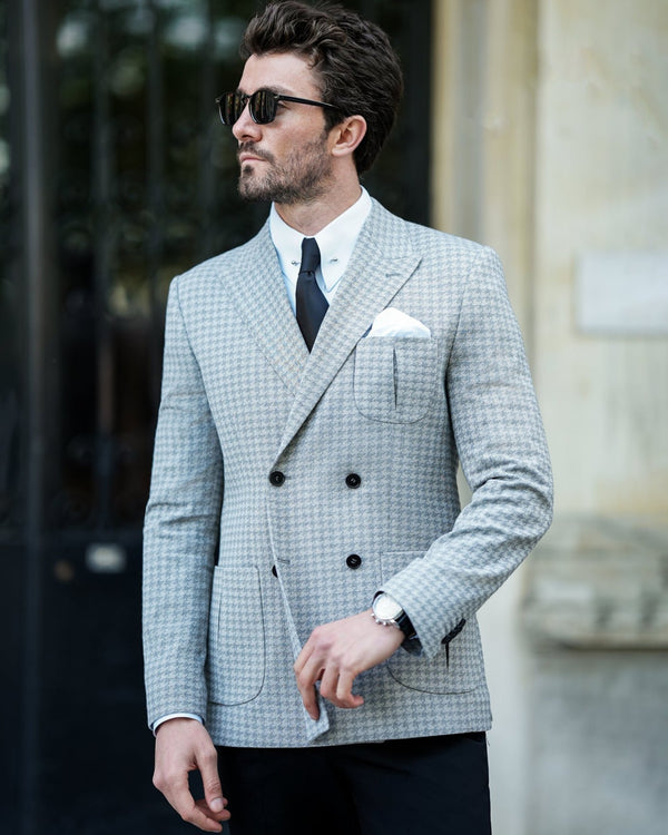 Grey Double Breasted Suits for Men