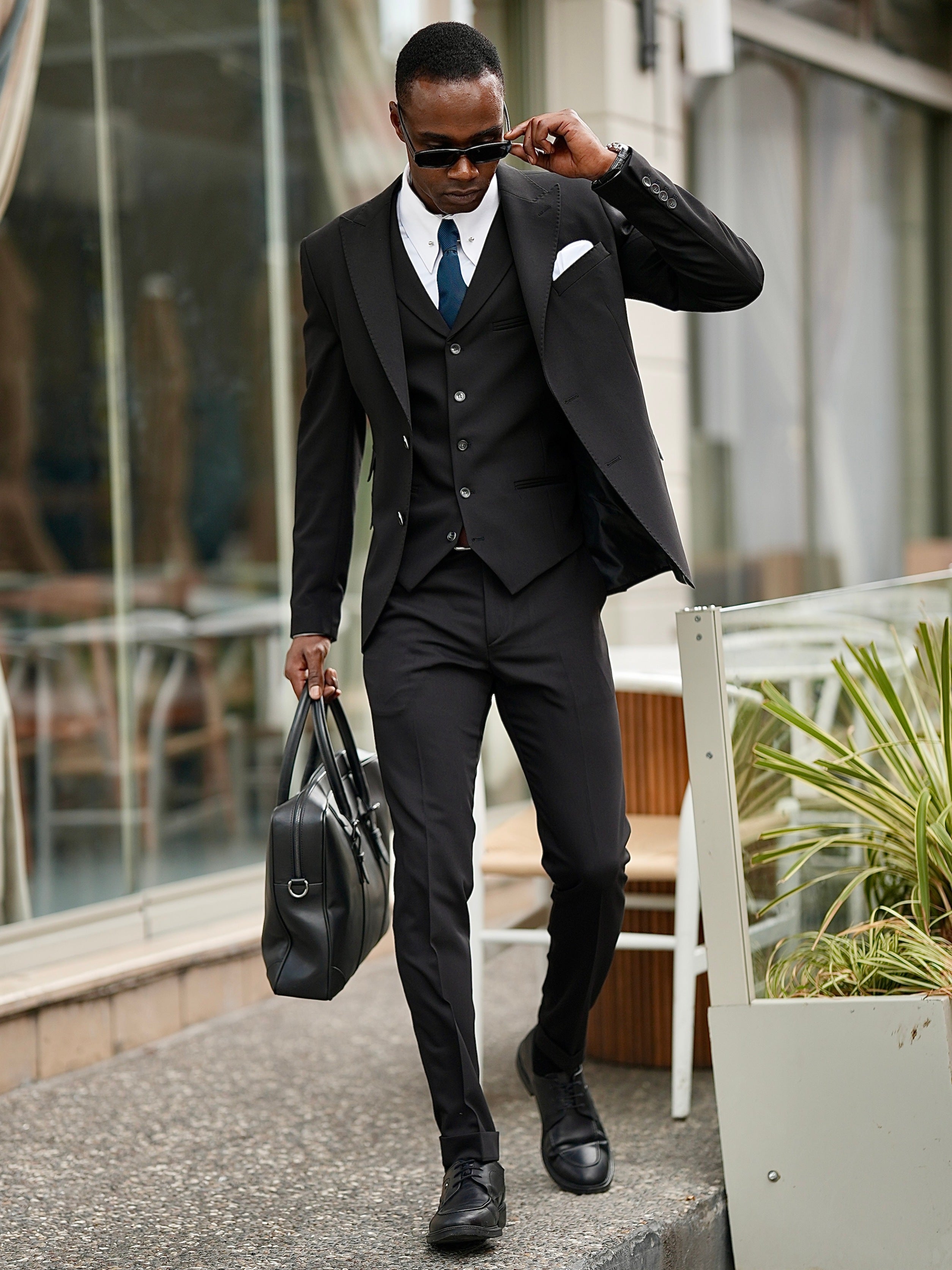 Black Slim-Fit Suit 3-Piece