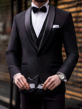 (40L, 44R, 48L, 52L) Slim Fit Black 2 Piece Tuxedo main image 1