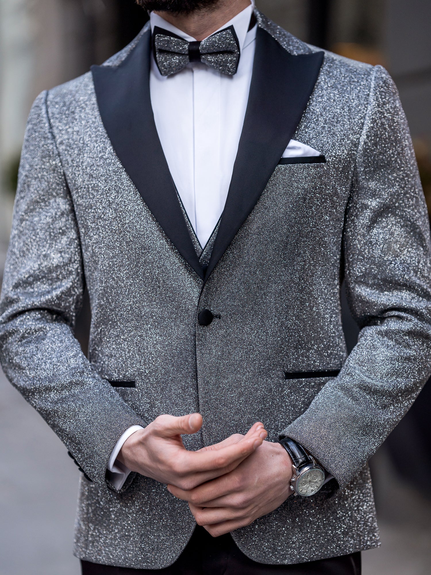 Grey Slim-Fit Tuxedo 3-Piece