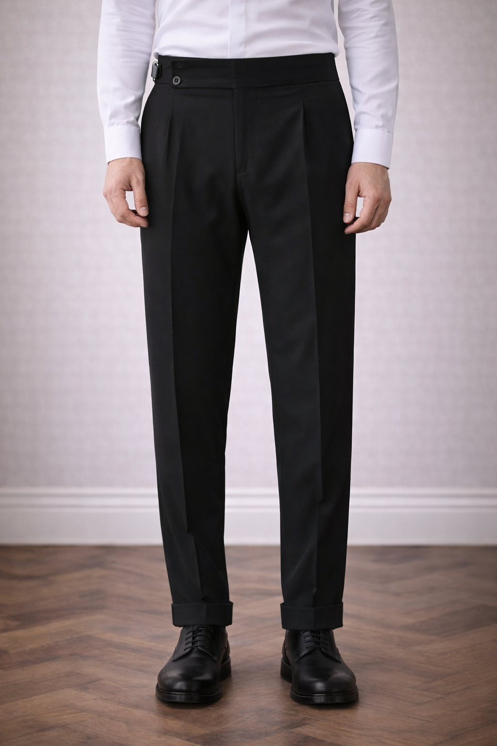 Black High Waist Slim-Fit Pants