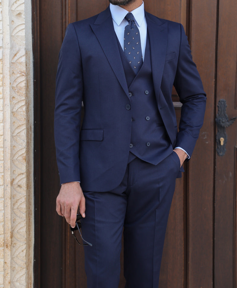 Deep Navy Slim-Fit Suit 3-Piece