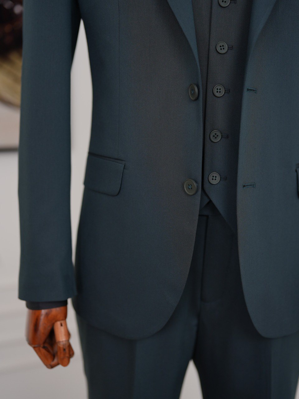 Khaki Slim-Fit Suit 3-Piece