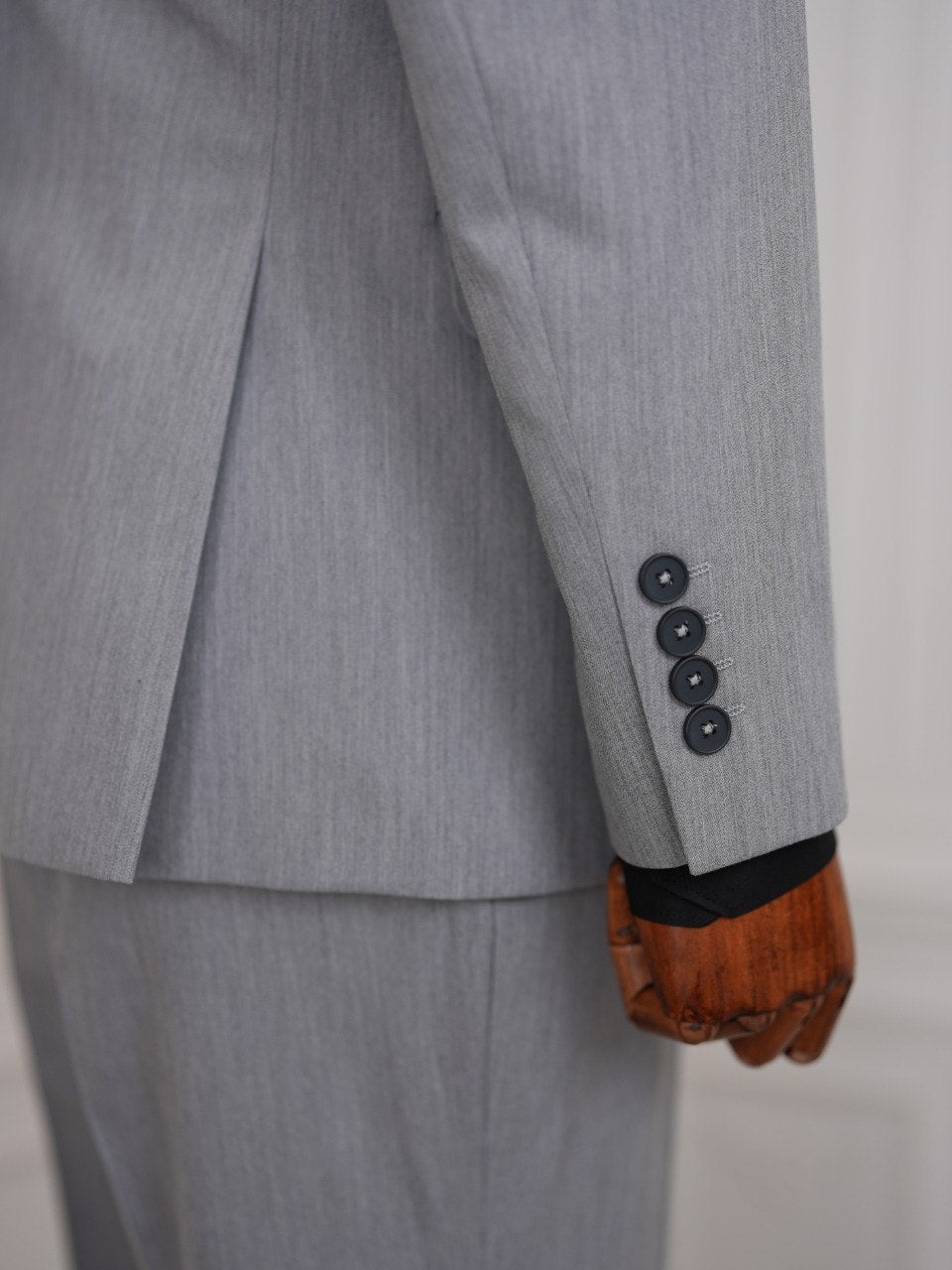 Light Grey Slim-Fit Suit 3-Piece