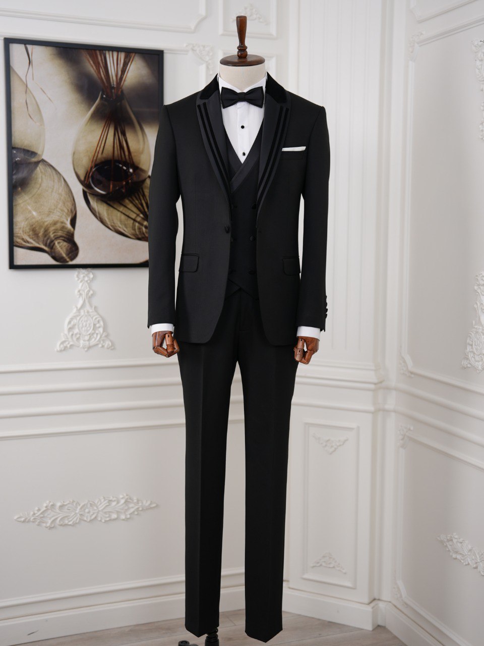 Black Slim-Fit Tuxedo 3-Piece