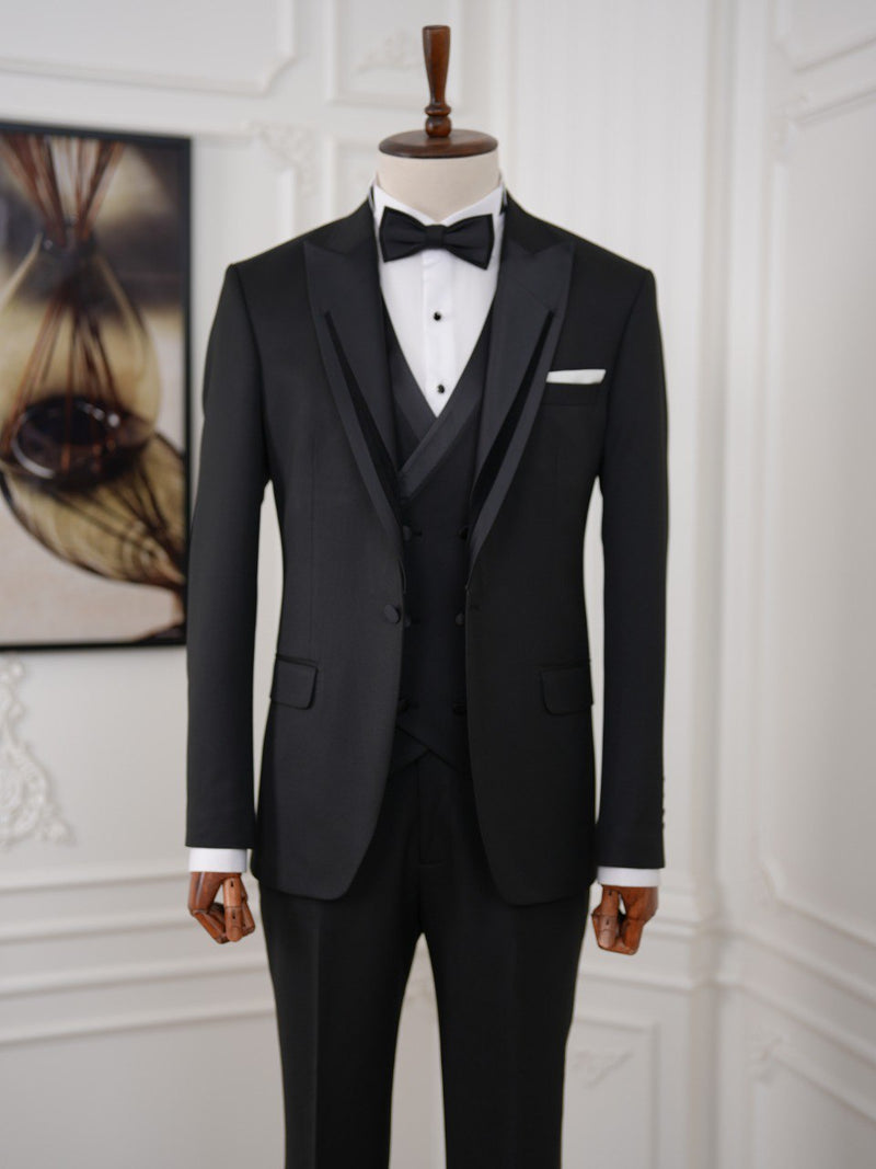 Black Slim-Fit Tuxedo 3-Piece