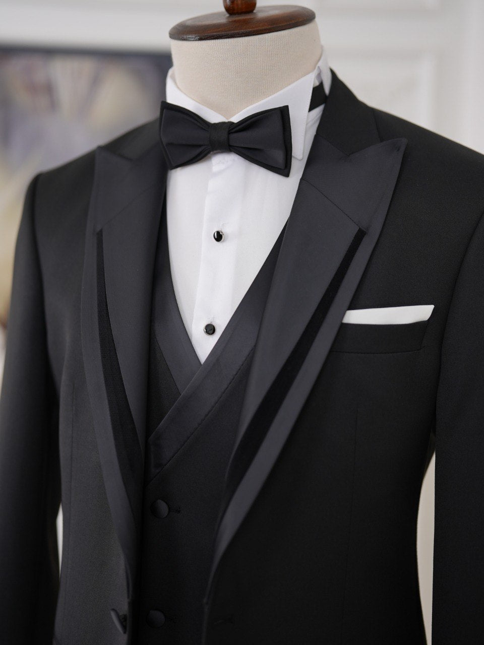 Black Slim-Fit Tuxedo 3-Piece