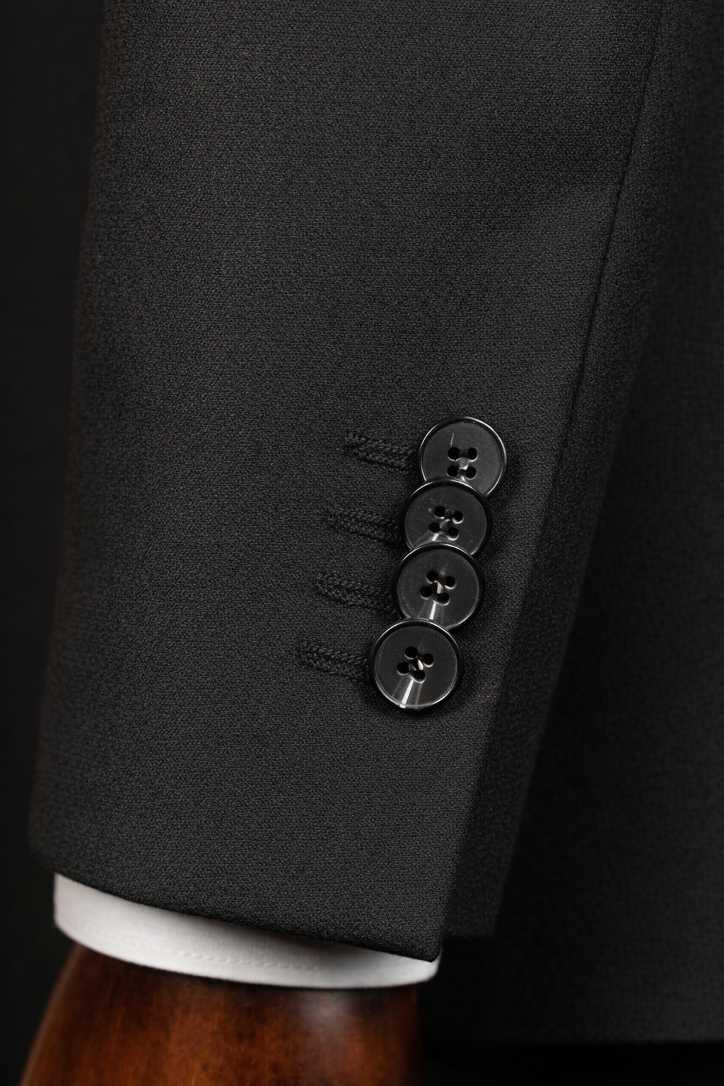 VIOSSI Black Slim-Fit Suit 3-Piece front view - italian suit styles modern tailored menswear jacket vest trousers