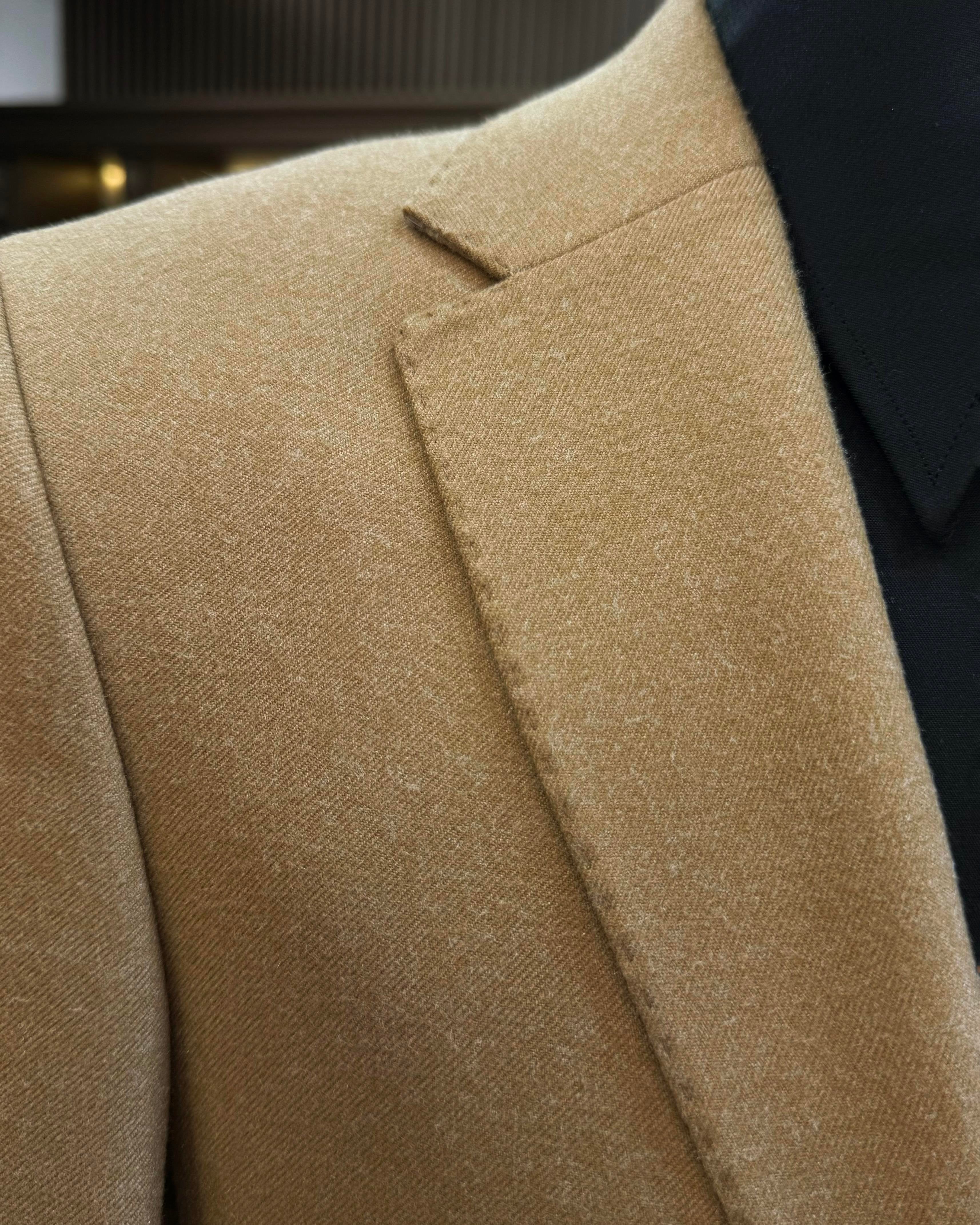 Camel Single Breasted Blazer