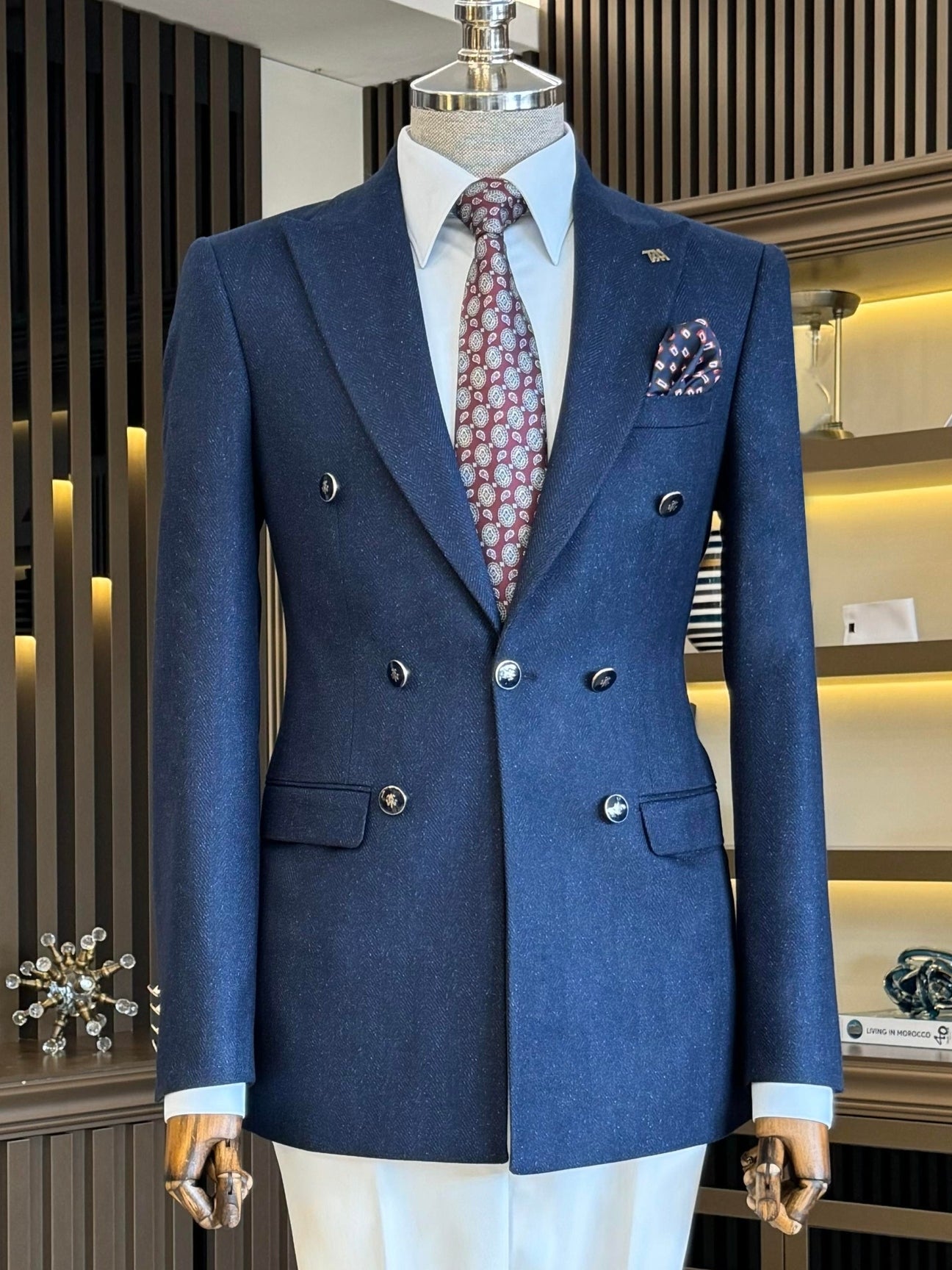 Blue Single Breasted Blazer