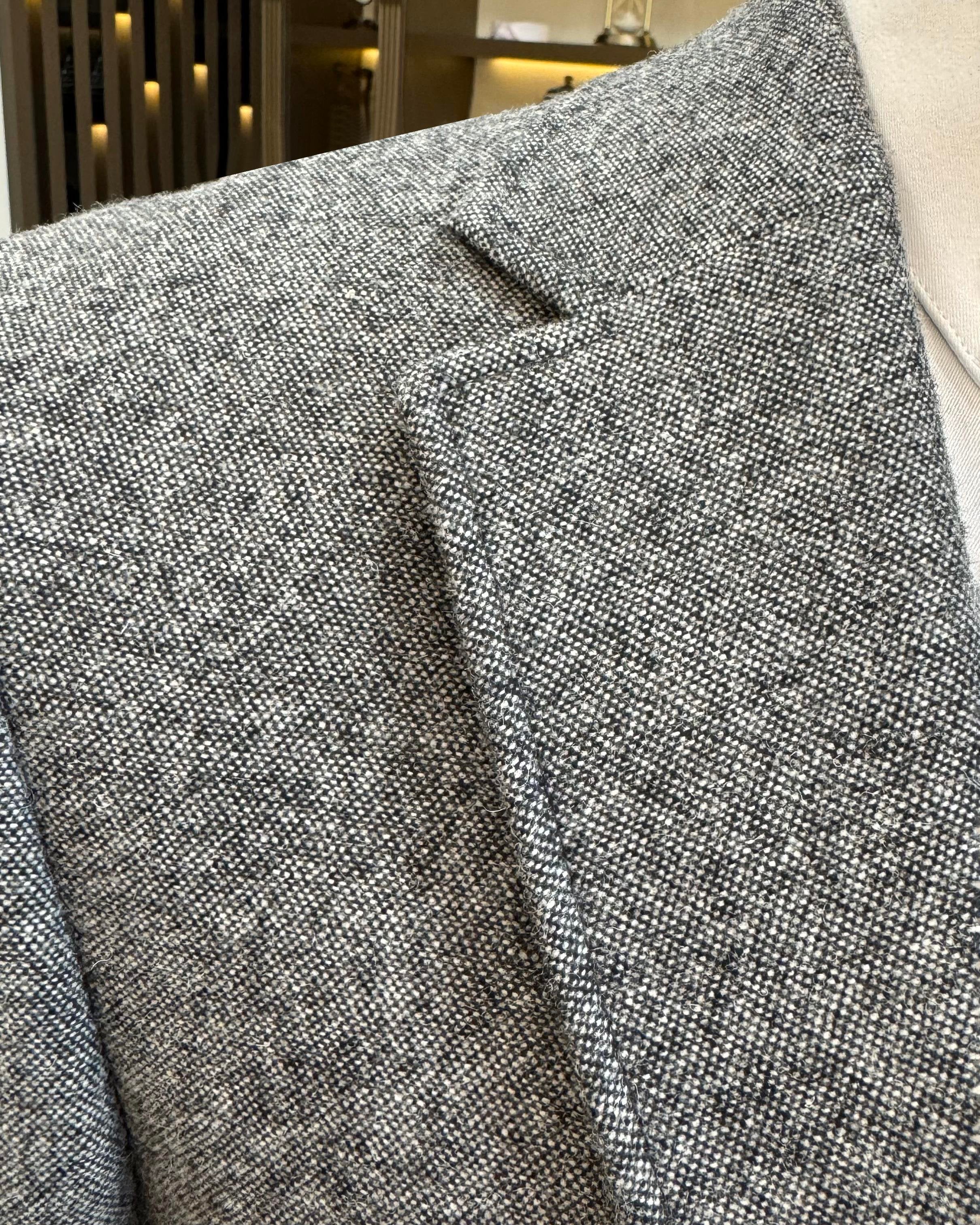 Grey Single Breasted Blazer