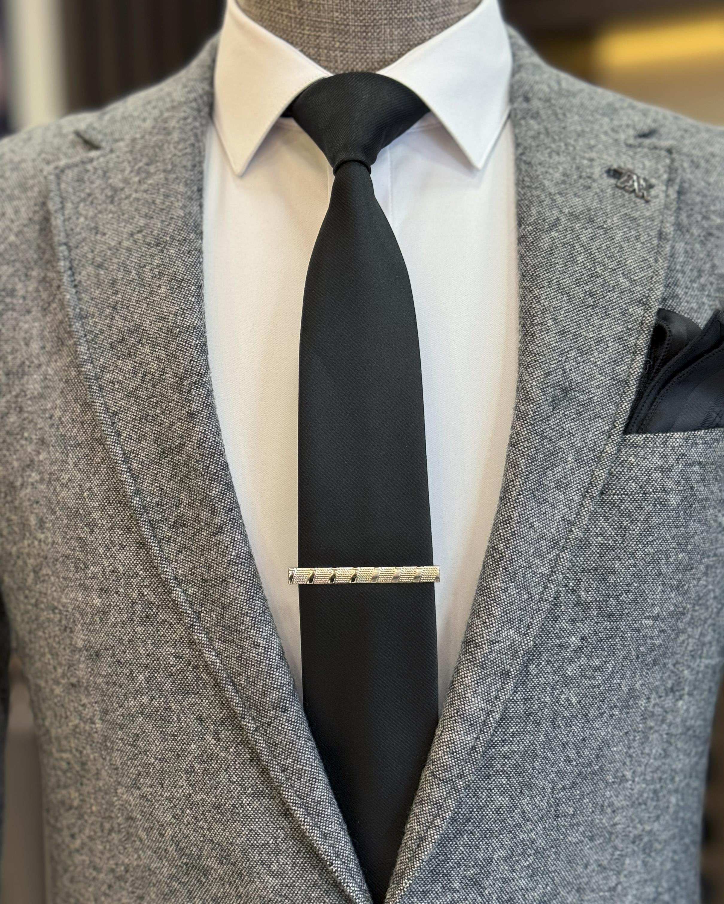 Grey Single Breasted Blazer