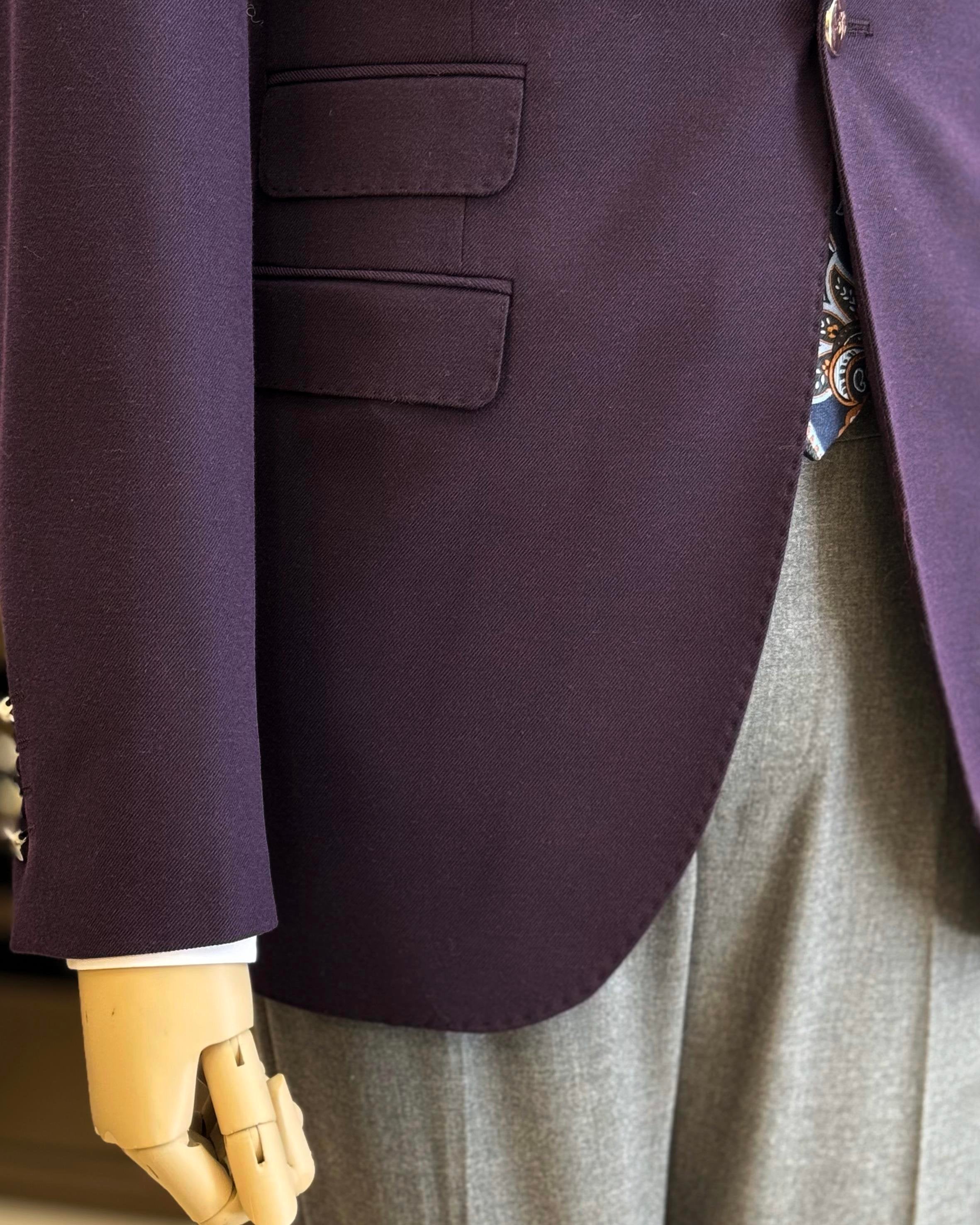 Purple Single Breasted Blazer