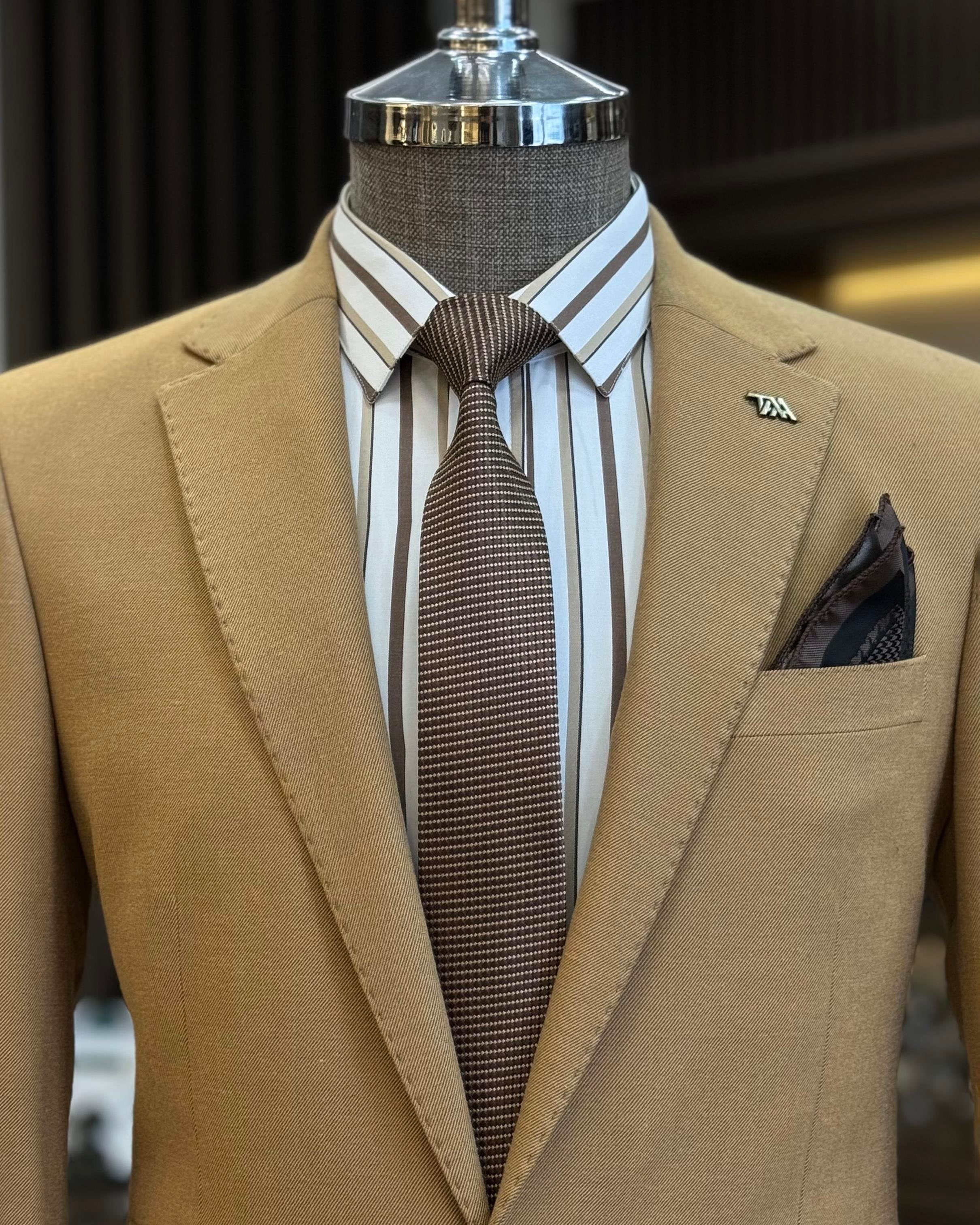 Camel Single Breasted Blazer