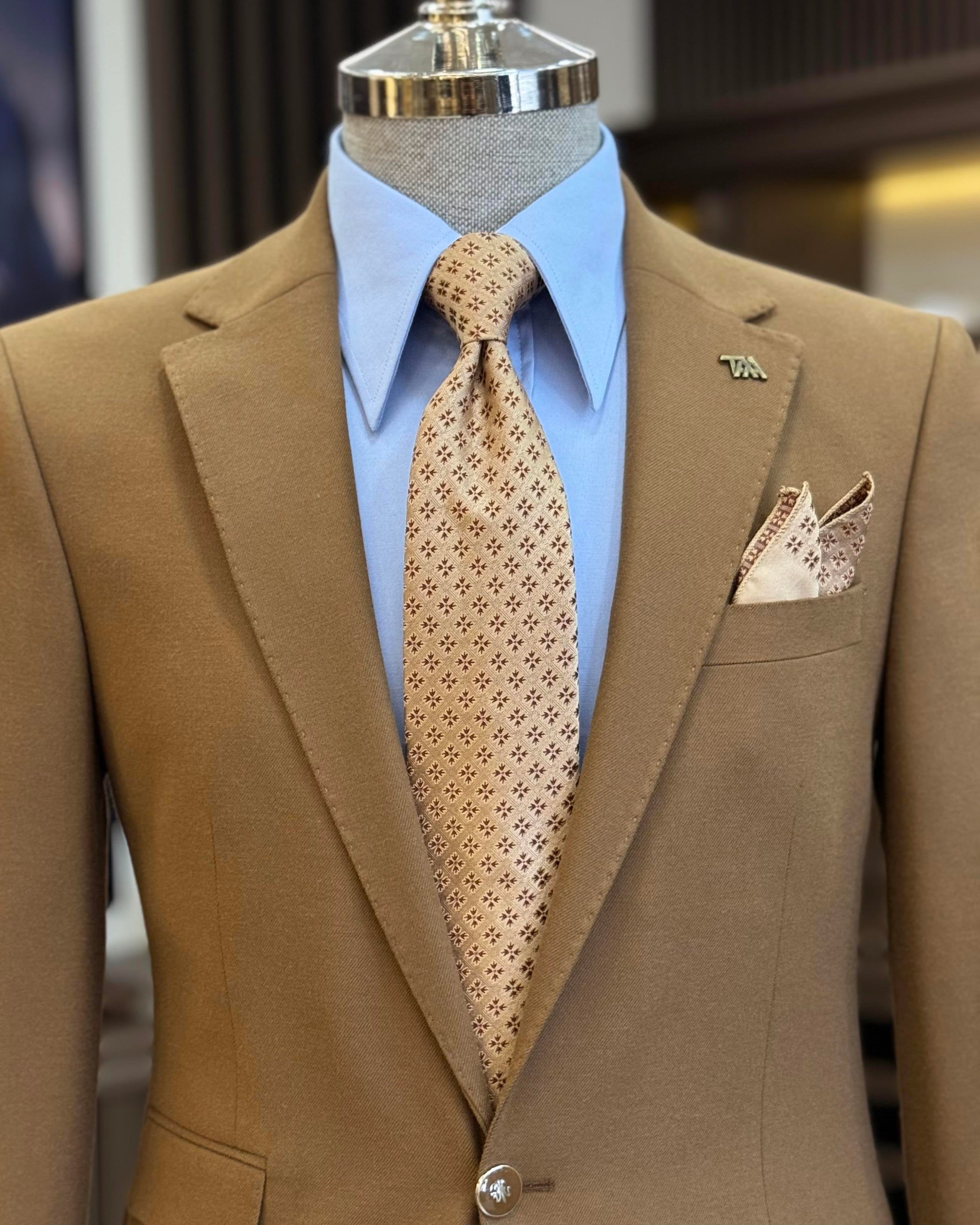 Brown Single Breasted Blazer