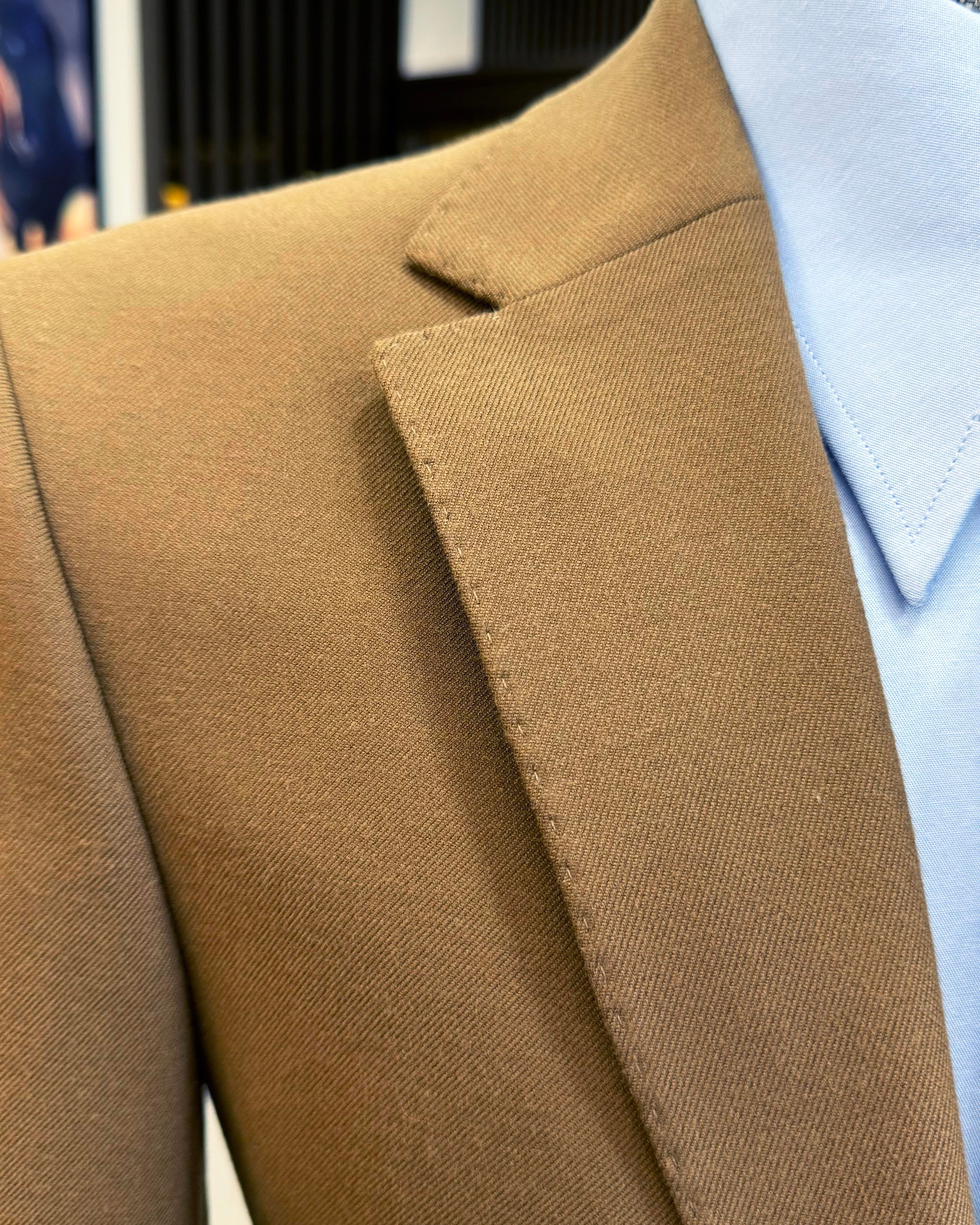 Brown Single Breasted Blazer