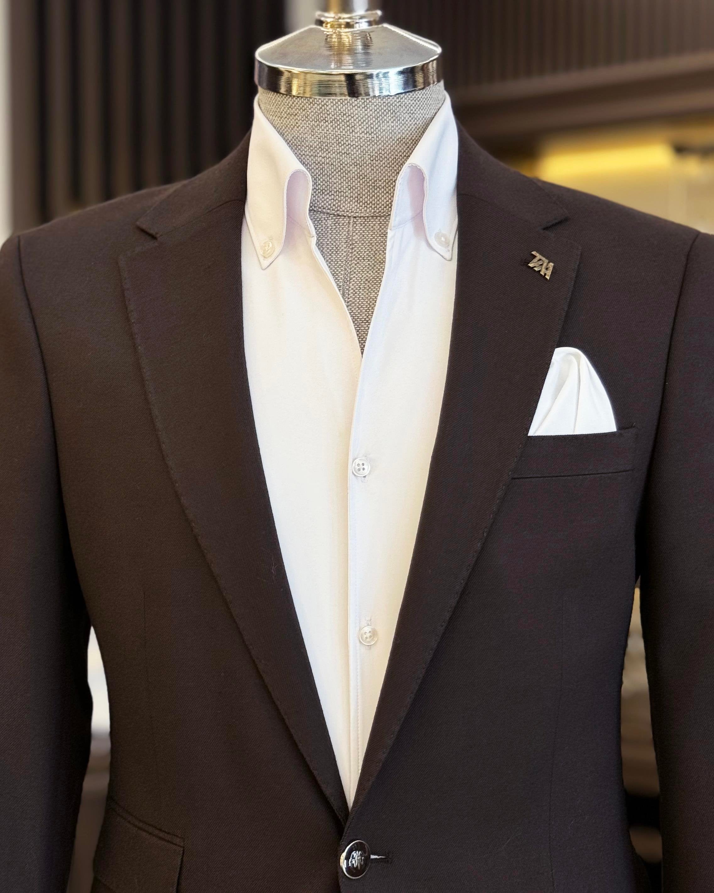 Brown Single Breasted Blazer