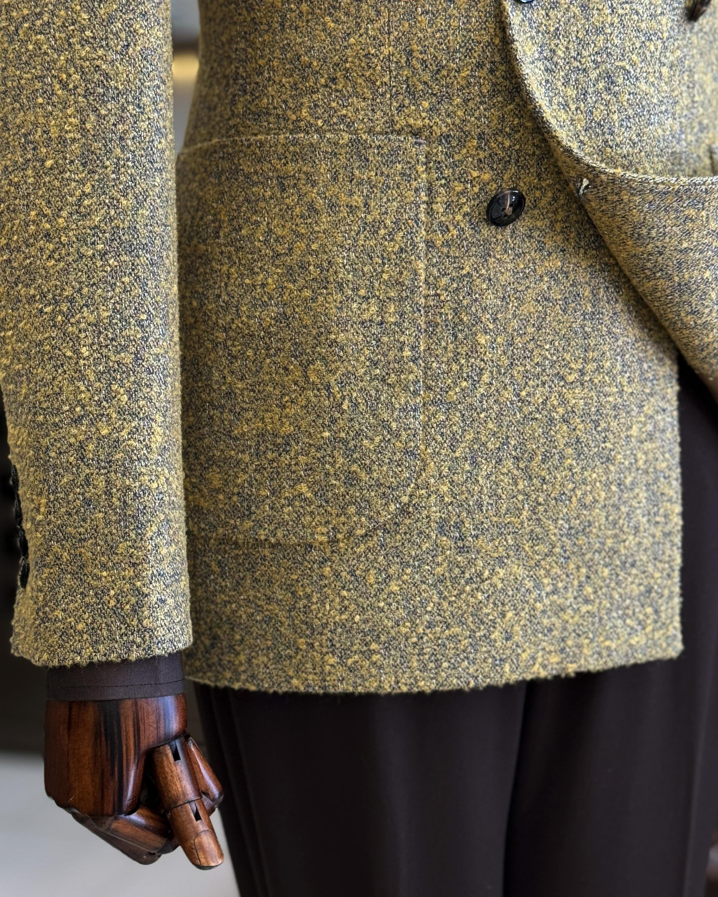 Mustard Double Breasted Blazer