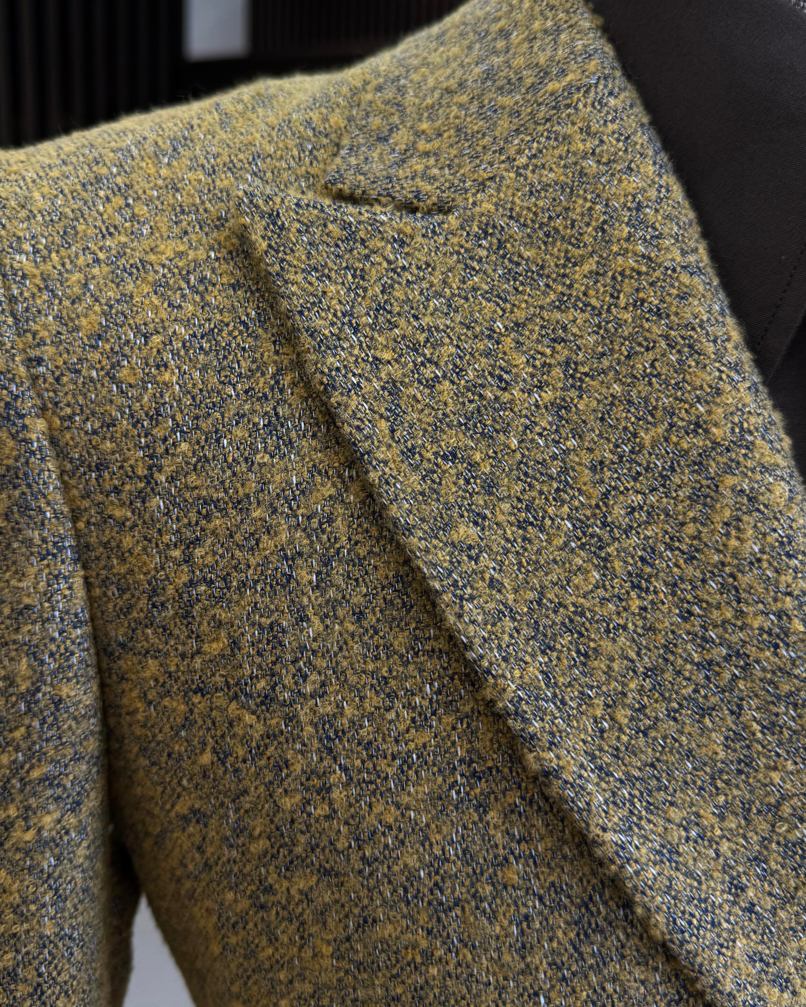 Mustard Double Breasted Blazer