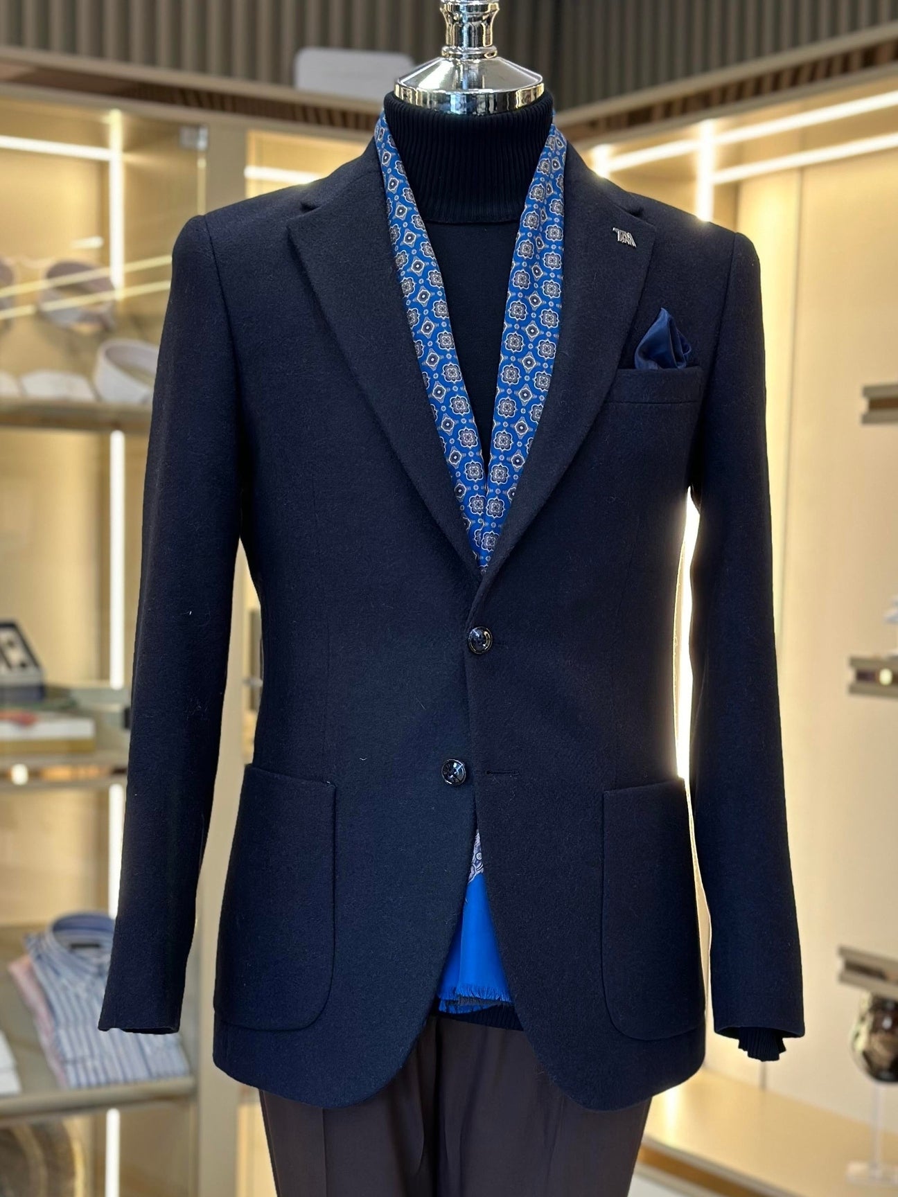 Navy Single Breasted Blazer