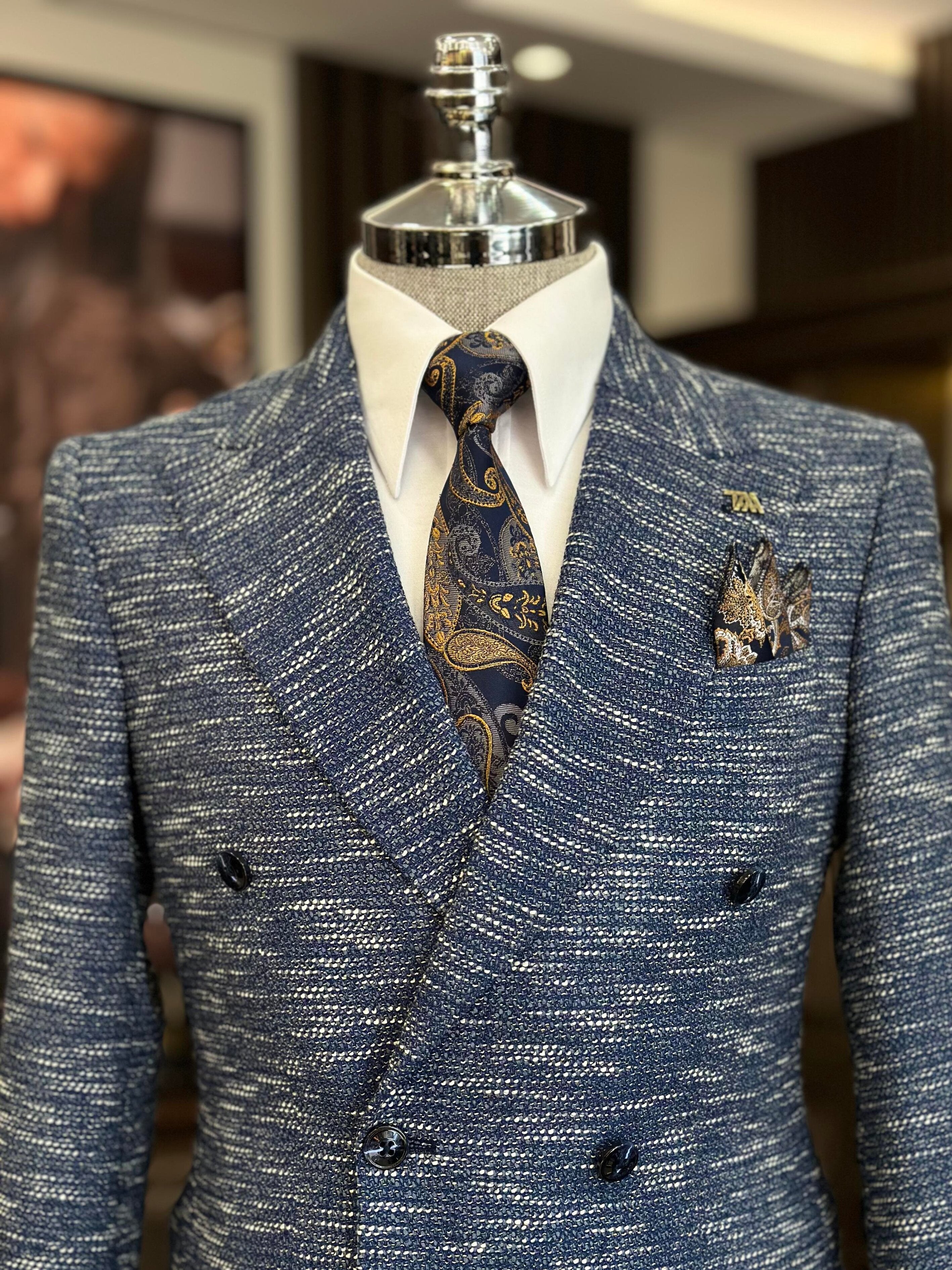 Blue Double Breasted Blazer