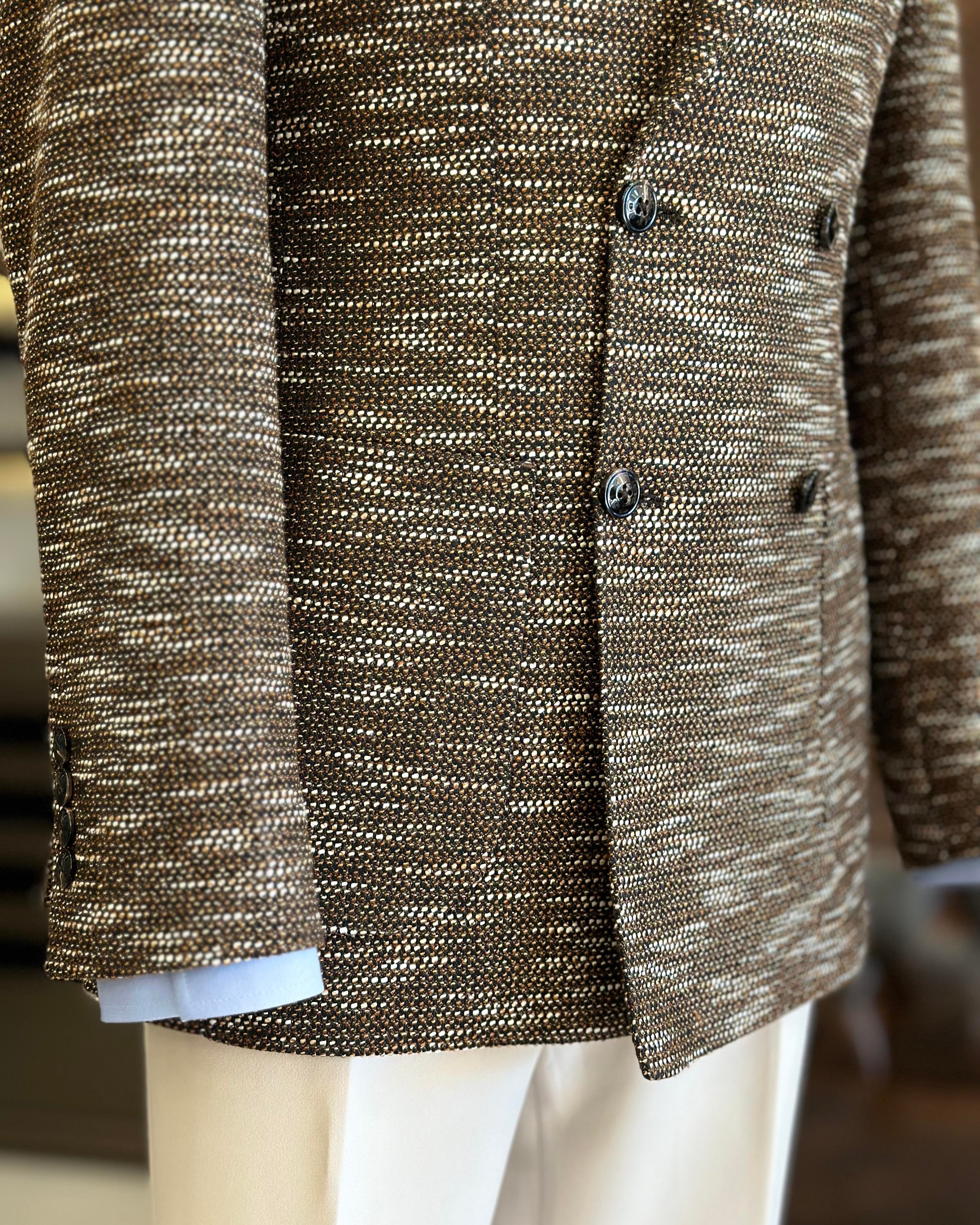 Brown Double Breasted Blazer